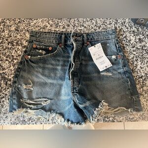 zara jean shorts size 8 brand new with tags
